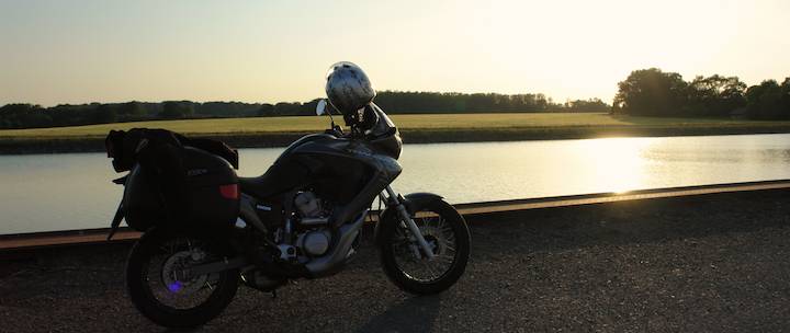 Sonnenuntergang mit dem Bike